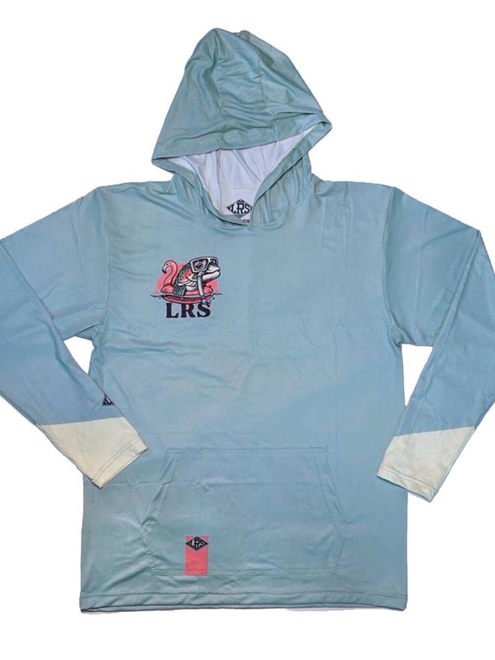 Lakes Rivers Streams Men’s Light Blue Hooded UPF Shirt